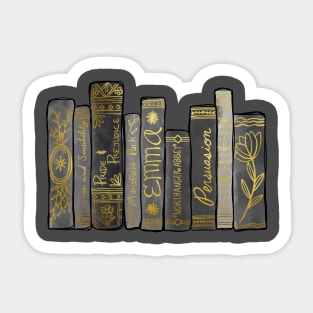 Jane Austen Bookshelf No.5 Sticker